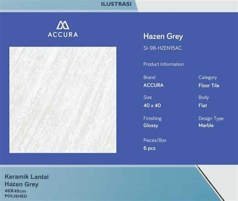 Keramik Lantai 40x40 HAZEN GREY GLOSSY ACCURA Lazada Indonesia