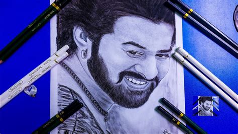 Bahubali Prabhas Realistic Drawing Youtube