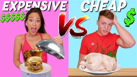 Guessing Cheap Vs Expensive Food Challenge Youtube