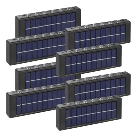 Kt Arandela Solar Leds Jardim Escadas Muros Prova D Gua