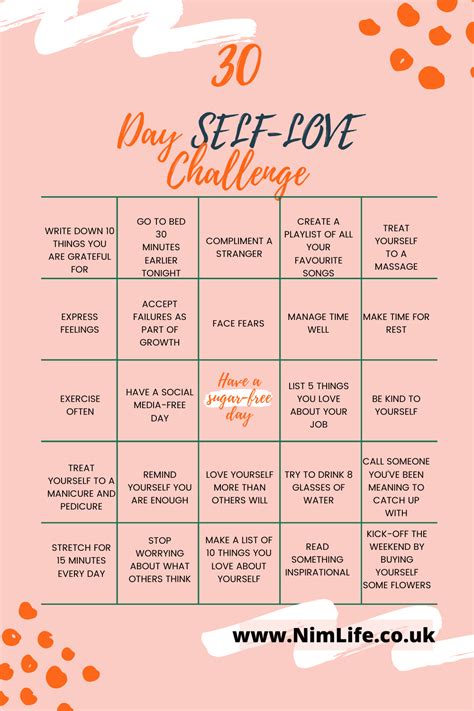 30 Day Self Love Challenge The Long Side Story