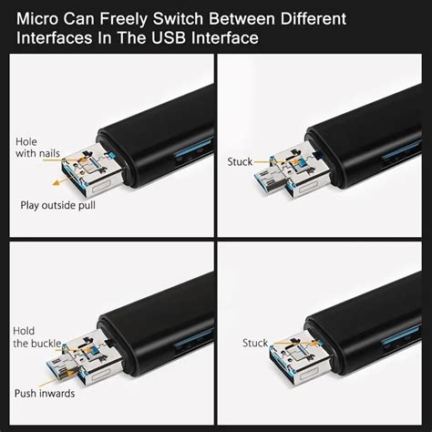 5 In 1 다기능 Usb 20 유형 Cusbmicro Usbtfsd 카드 리더 Otg 카드 리더 어댑터 휴대 전화