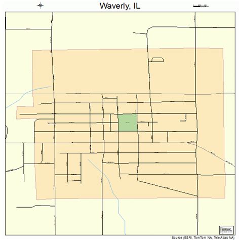 Waverly Illinois Street Map 1779358