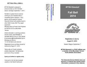 Fillable Online Edmonds Wednet Pony Fall Ball Registration Edmonds