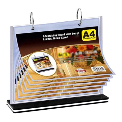 A Flip Table Menu Stand Multi Page Table Card Rack Menu Display Stand