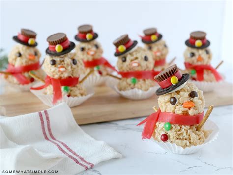 Snowman Rice Crispy Treats