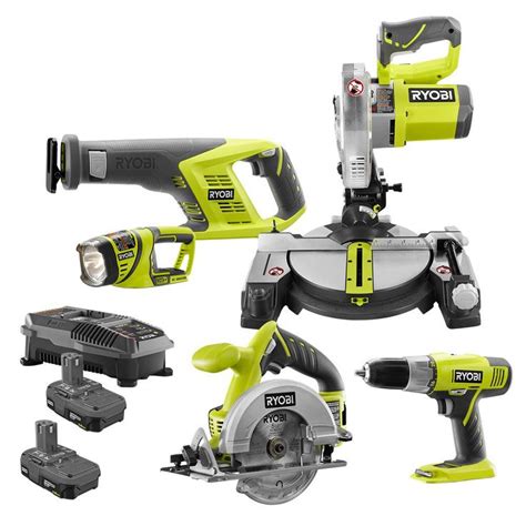 Ryobi 18 Volt One Combo Kit 5 Piece Combo Kit Ryobi Cordless