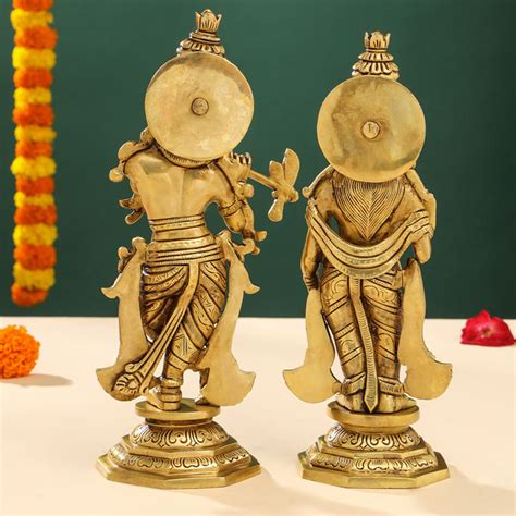 Brass Superfine Radha Krishna Idols Set 12 Inch Vedansh Craft