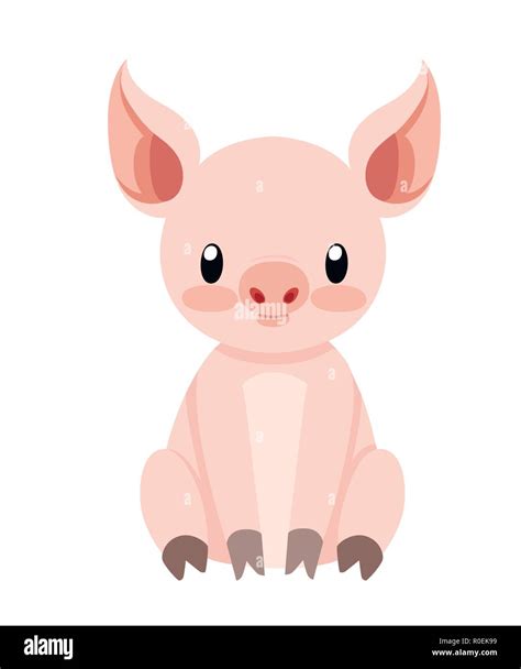 Pig cartoon sitting hi-res stock photography and images - Alamy