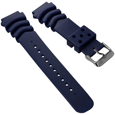 Zuludiver Pu Pvc Rubber Dive Watch Strap For Seiko Citizen Mm