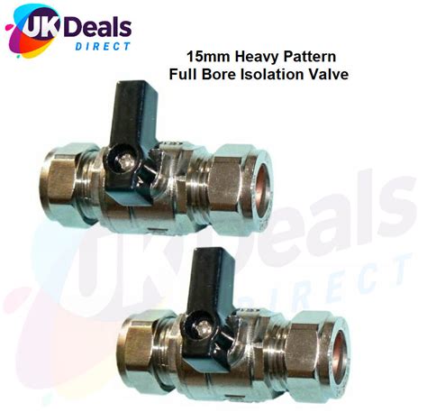 15mm Isolation Ball O Fix Valve Straight Full Bore Black Lever WRAS