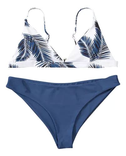 Bikini De Ba O Para Mujer Con Estampado Dividido Y Calzoncil Cuotas