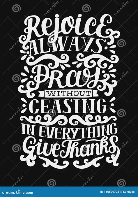 Hand Lettering With Bible Verse Rejoice Always Pray Without Ceasing