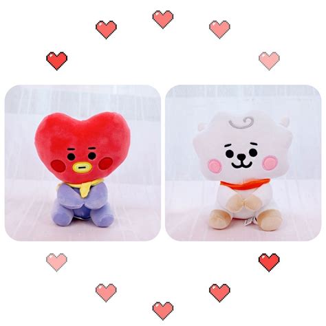 24 Hour Deliverakpop BTS BT21 Seated Doll 20cm Plush Toy Gifts TATA