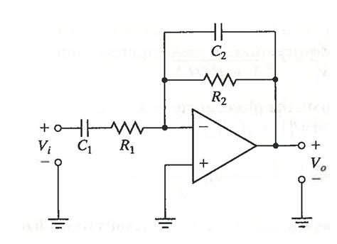 Solved For The Bandpass Filter Inverting Op Shown R Chegg