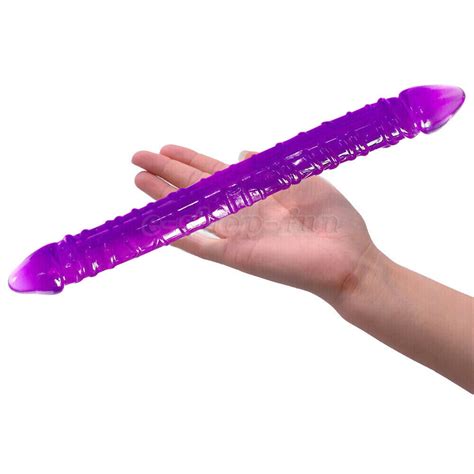 Double Ended Dildo Sex Toy Realistic Penis Anal Plug Jelly Dong For