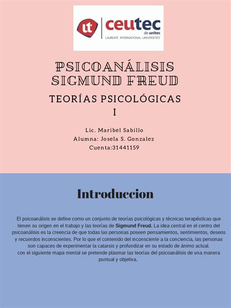 Mapa Mental Sobre El Psicoanalisis De Sigmund Freud Pdf