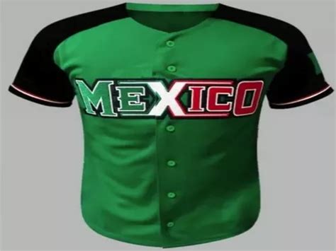 Jersey Casaca Camisola Baseball Beisbol Mexico Verde Mercadolibre