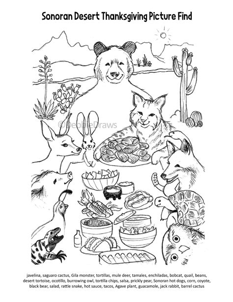 3 Sonoran Desert Thanksgiving Coloring Pages Inspired By Norman