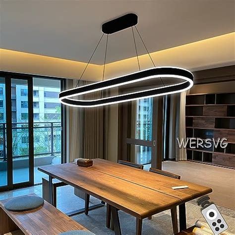 Wersvg L Cm Modern Led Esstisch Pendelleuchte Oval Wohnzimmer