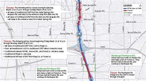 DALLAS NORTH TOLLWAY TO CLOSE IN TWO AREAS THIS WEEKEND (North Texas ...