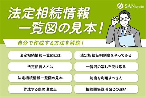 法定相続情報一覧図の見本！自分で作成する方法を解説。 サン共同相続相談センター