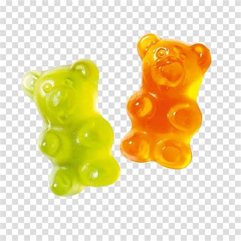 Two green and yellow gummy bears illustration, Gummy bear Gummi candy Jelly Babies Gelatin ...