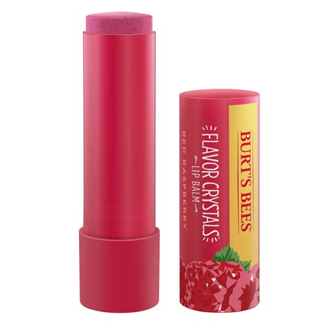 Burt's Bees Flavor Crystals 100% Natural Lip Balm, Red Raspberry with ...