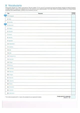 Planilla Aplicaci N Wisc Ii Pdf