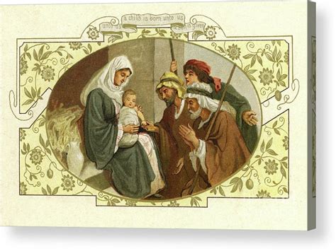 Victorian Christmas Cards Nativity