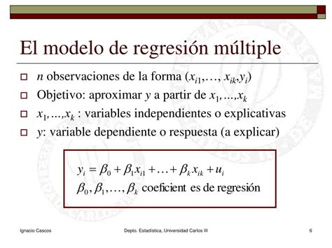 Modelos de regresión lineal múltiple Tema 8 Regresión Lineal Simple y