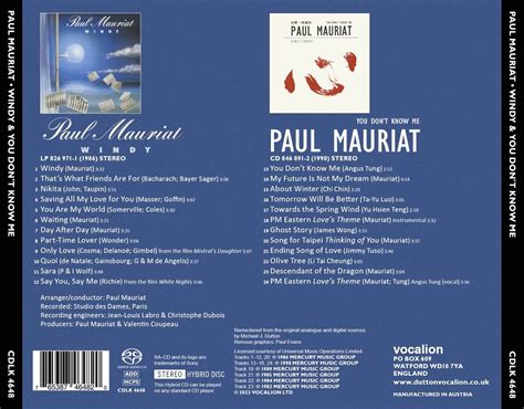 Paul Mauriat Windy You Don T Know Me SACD Hybrid Stereo EBay