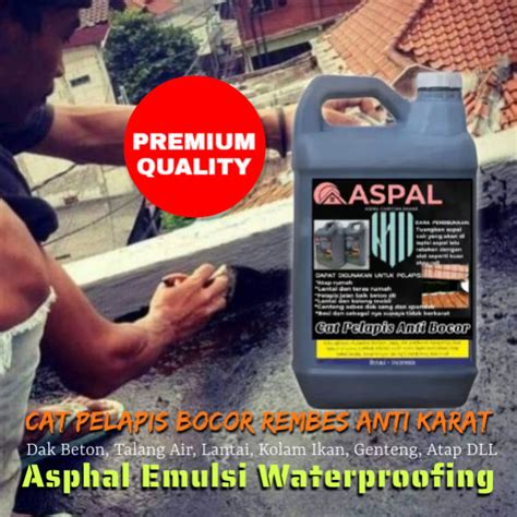 Aspal Cair Waterproofing Anti Bocor Retak Lantai Kolam Ikan Talang Air