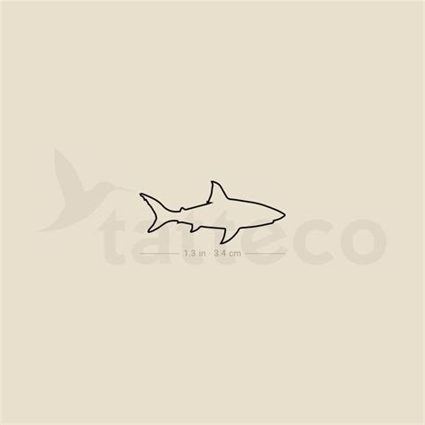 Fine Line Shark Temporary Tattoo - Set of 3 – Tatteco