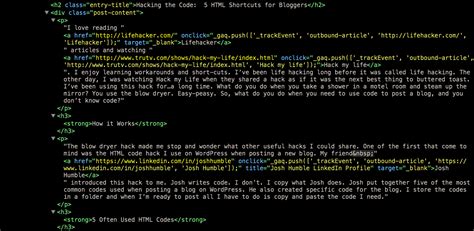 Hacking The Code 5 Html Shortcuts For Bloggers Tko Graphix