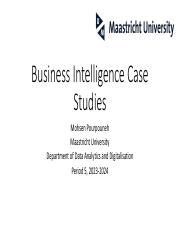 Unveiling Business Intelligence: Case Studies & Analytics | Course Hero