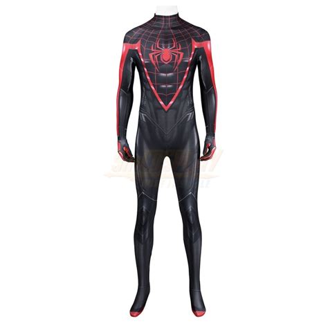 Spider-Man Miles Morales Cosplay Suit Classic Red And Black Costume