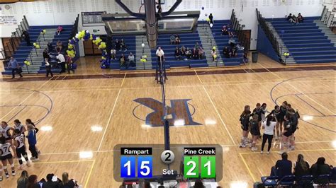 C Squad Volleyball Rampart Vs Pine Creek Youtube