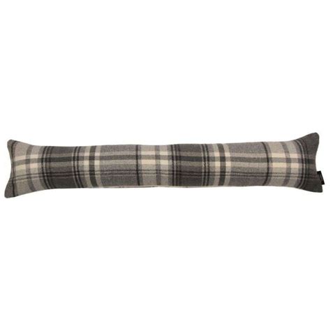 Heritage Charcoal Grey Tartan Draught Excluder 18cm X 120cm By