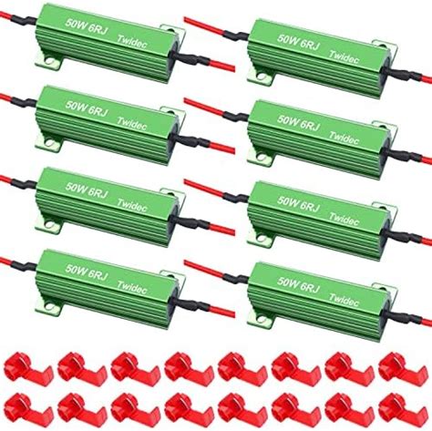 Amazon Twidec 8Pcs 50W 6Ohm LED Load Resistors For Fix LED Hyper