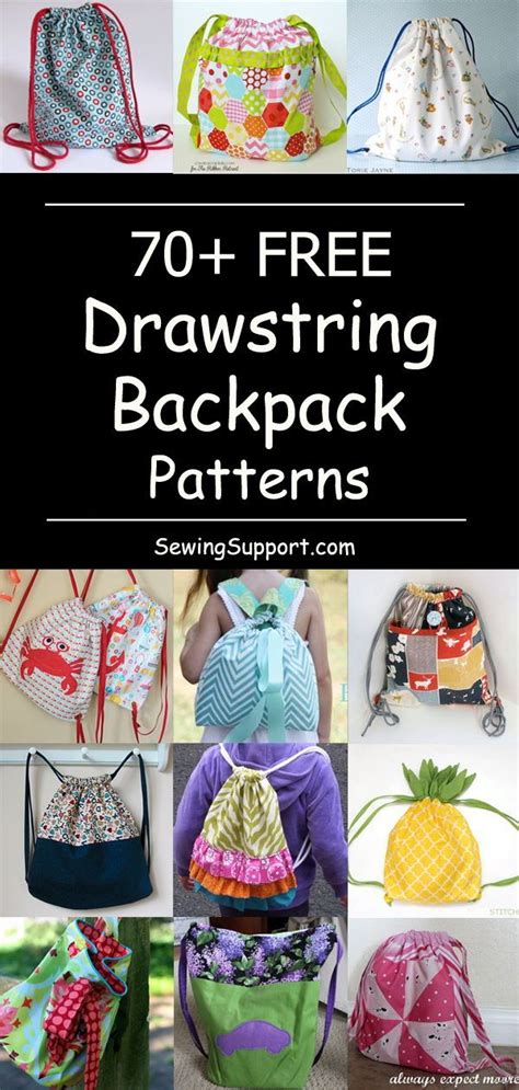 70+ Free Drawstring Backpack Patterns | Drawstring backpack pattern ...