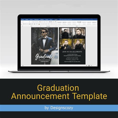 Template for Graduation Announcement – MasterBundles