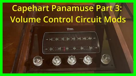 Capehart Panamuse Part 3 Temporary Volume Control Circuit Mods When