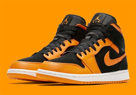 Air Jordan 1 Mid Black/Orange Release Info 554724-081 | SneakerNews.com