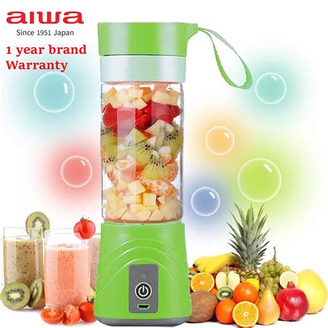 Aiwa Usb Rechargeable Juicer Blender Blades Electric Blender Mini