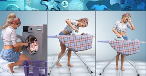 Z Household Chores Laundry For Genesis 8 Daz 3d