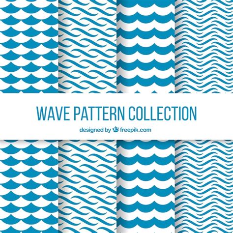 Free Vector Wave Patterns With Abstract Shapes