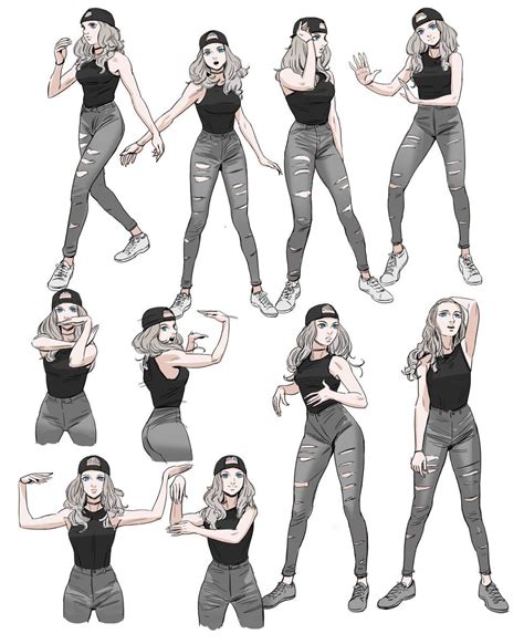 Dynamic Female Poses Drawing