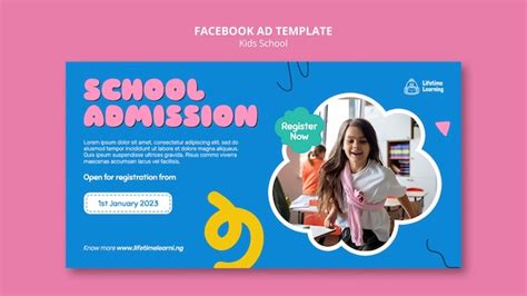 Premium PSD | Kids school facebook template