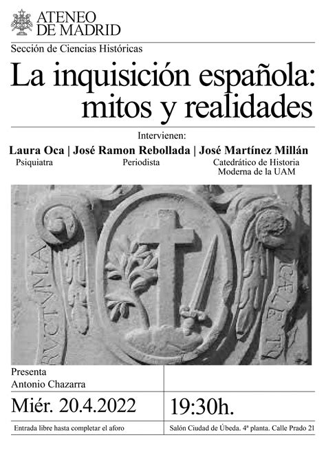 La Inquisición Española Mitos Y Realidades Ateneo Madrid